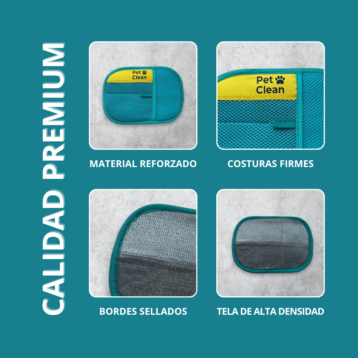 GUANTE QUITA PELOS Y PELUSA DE MASCOTAS-PREMIUM REFORZADO