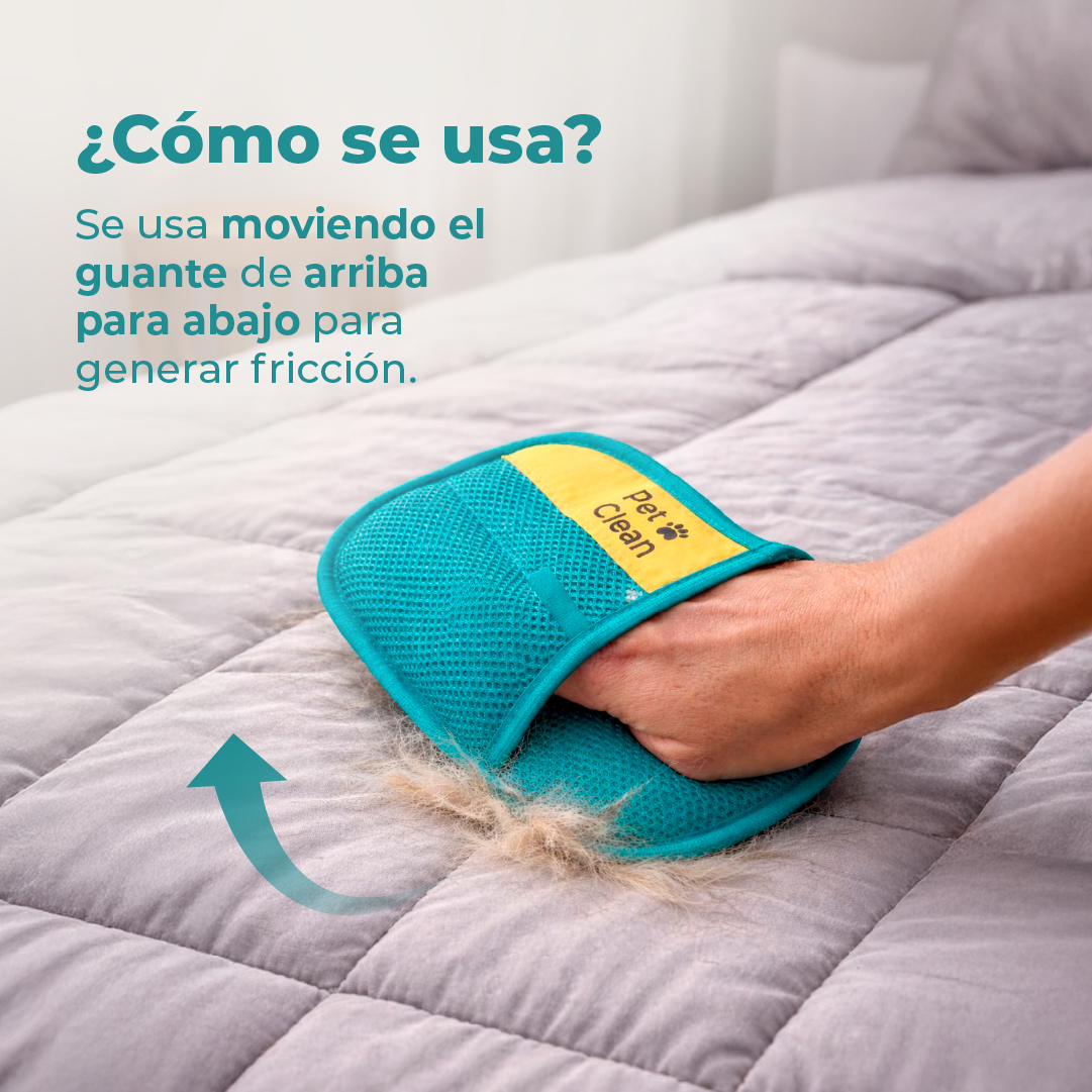 GUANTE QUITA PELOS Y PELUSA DE MASCOTAS-PREMIUM REFORZADO